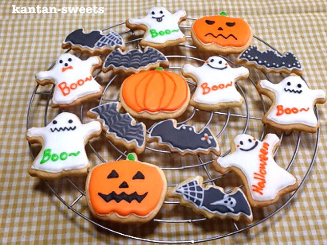 【9月】ハロウィンのアイシングクッキーレッスンはかぼちゃとこうもりとおばけが可愛い！