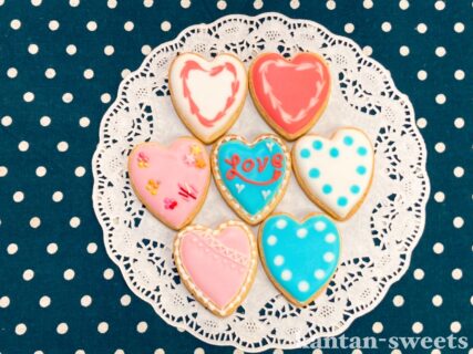 【バレンタイン】アイシングクッキー基礎講座ハートのアイシングクッキーを作る【初心者さん用】